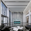 Modern Office Lobby Reception 3d model