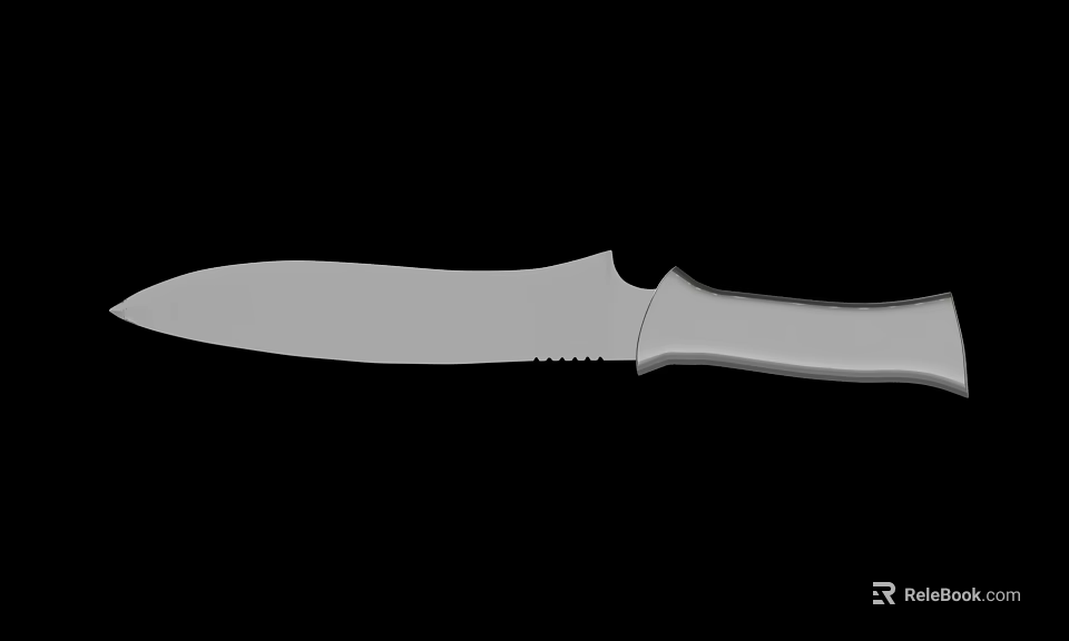 Sharp Weapon Knife With Stainless Steel Blade And Comfortable Handle Design 3d model 