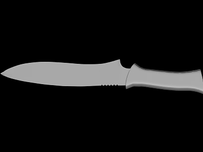 Sharp Weapon Knife With Stainless Steel Blade And Comfortable Handle Design 3d model