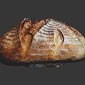 Freshly Baked Artisan Rustic Bread Loaf With Crusty Exterior And Texture 3d model