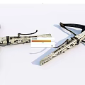 Traditional Crossbow Weapon With Wooden Frame Intricate Carvings And Leather Straps