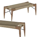 New Chinese Style Stool Rope Bench 3d model