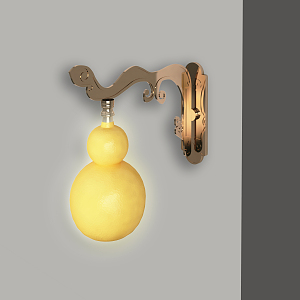 New Chinese style wall lamp gourd lamp 3d model