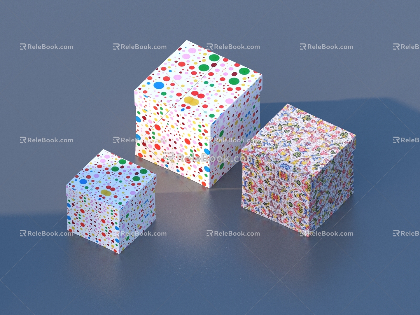 Carton Box Gift Box 3d model