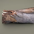 Natural Wood Stone Raw Log With Rough Surface And Organic Earthy Texture