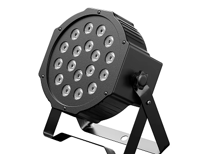 Black Decorative Light With Multiple LED Bulbs And Metal Stand For Stage Decoration 3d model