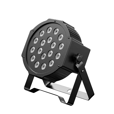 Black Decorative Light With Multiple LED Bulbs And Metal Stand For Stage Decoration 3d model