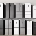 Modern Refrigerators and Freezers Various Styles Double Multi Door White Gray Black