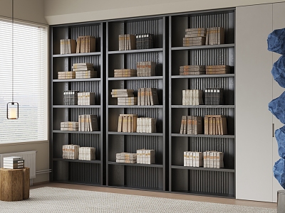 Quiet bookcase model