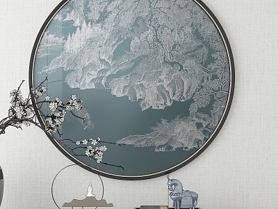 New Chinese-style Ornaments Combination Decorative Hanging Painting model