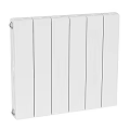 Sleek White Modern Radiator Design With Vertical Panels For Home Heating
