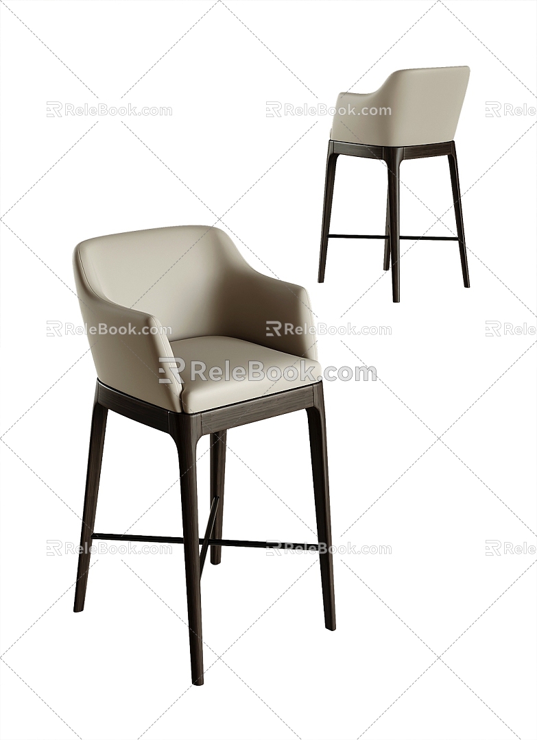 Modern Bar Chair 3d model