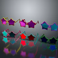 Colorful Stylish Star Shaped Sunglasses With Reflective Lenses And Multiple Hues