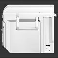 White Hard Shell Equipment Case with Secure Locks and Ventilation Grilles 3d model