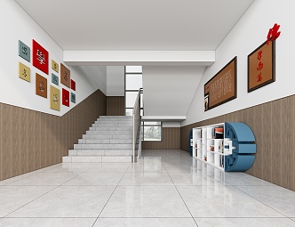 School Staircase 3d model