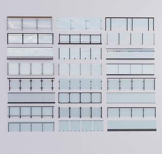 Modern guardrail component hardware 3d model