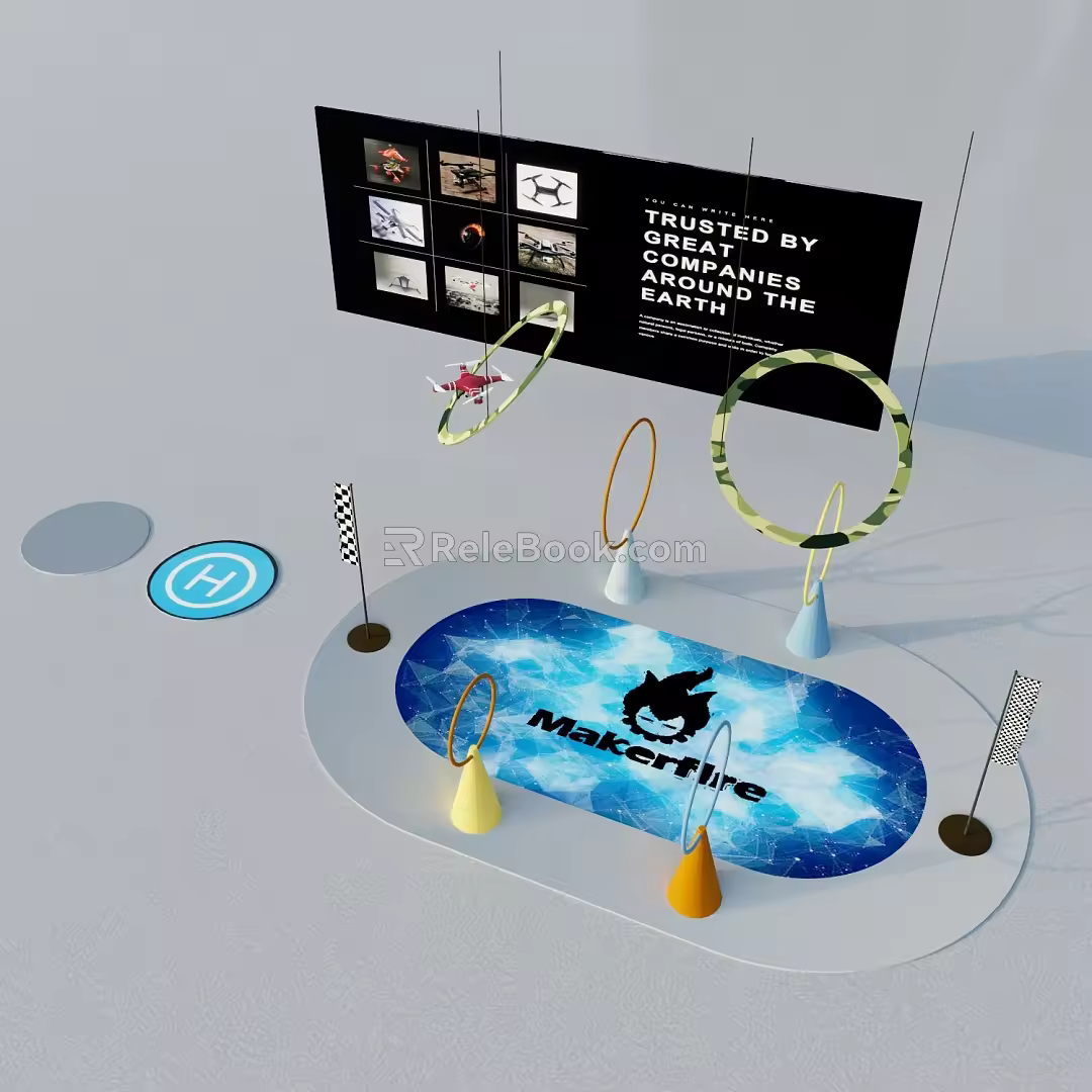 Modern UAV Small UAV Site 3d model