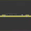 Yellow Train Single Carriage With White Top And Rail Track Base