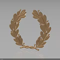 Shiny Golden Laurel Wreath Embellished High End Fashion Clothing Items