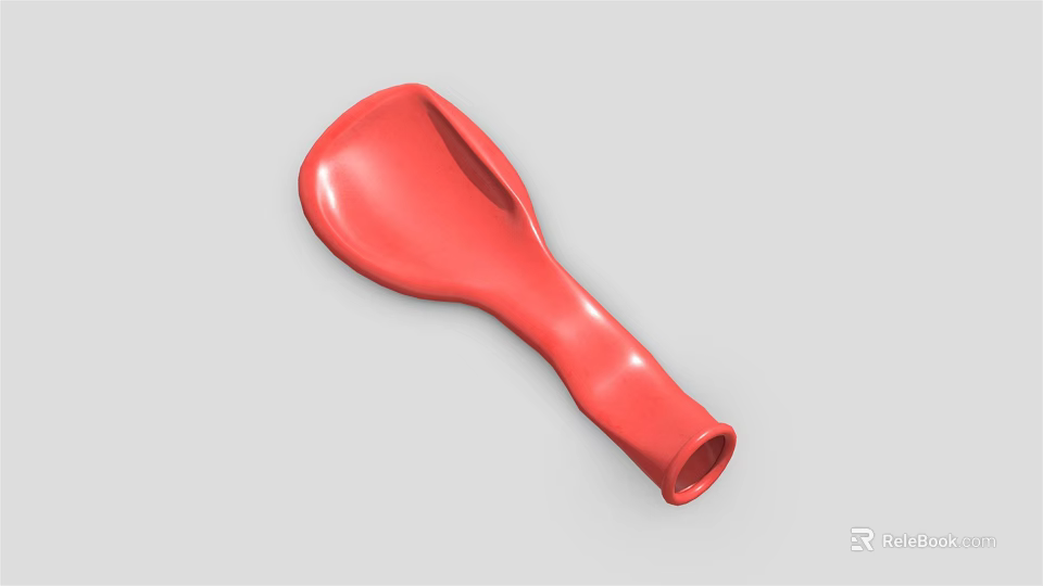 Red Plastic Handle Tool Part With Ergonomic Design And Smooth Surface 3d model 