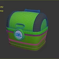 Green Household Storage Box With Curved Top Grey Trim Handle And LVL Logo