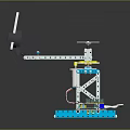 Educational Mechanical Arm Device With Blue Structure Motor And Circuit Board Parts