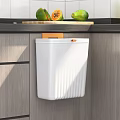 Modern trash can hang trash can 3d model