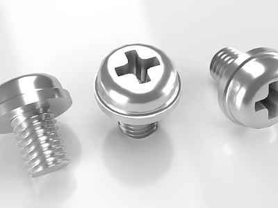 Hardware Tools Silver Cross Slot Metal Screws High Quality Durable Design 3d model Hardware Tools Silver Cross Slot Metal Screws High Quality Durable Design 3d model