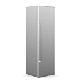 Stainless Steel Upright Refrigerator Freezer With Modern Sleek Handle Design