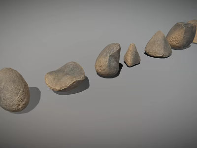 Natural Stone Materials With Various Shapes And Natural Texture For Decorative Projects 3d model