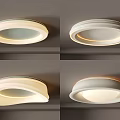 Modern Ceiling Lights With Various Designs Soft Glow And White Finish 3d model