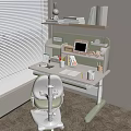 Modern Children's Study Table Modern Study Table and Chair Lifting Table Lifting Table and Chair 3d model