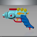 Colorful Plastic Water Gun Toy With Blue Red Yellow Design For Kids Play