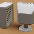 Vintage Desktop Computer With Monitor And Tower Case Displaying 3D Model Upload