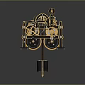 Floor Clock Big Clock Retro Clock Retro Clock Retro Clock Large Clock Pendulum Furnishings 3d model