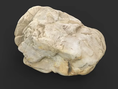 Natural Wood Stone With Rough Surface And Organic Texture Details 3d model