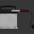 Reliable Car Battery Household Appliance With Green Black Buttons And Red Cable
