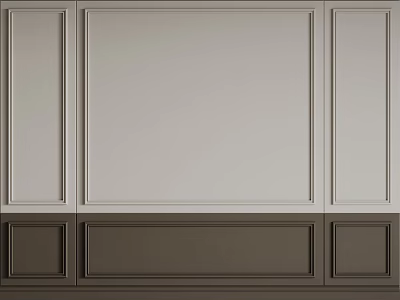 Modern Interior Wall Panels Featuring Linear Geometric Details In Light And Dark Tones 3d model
