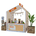 Youhaoshi Market Stall With Transparent Fences Canopy Plants And Product