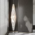 Modern Geometric Floor Lamp With White Shade For Contemporary Interior Home Lighting Decor