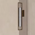 Modern Sleek Wall Lamp With Metal Frame And White Shade For Interior Design