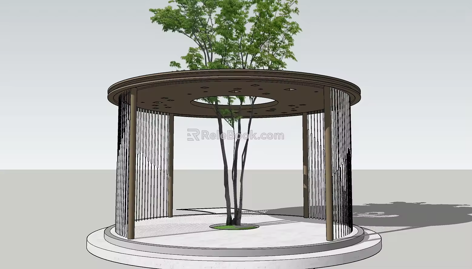 Modern Gallery Frame Circular Gallery Frame 3d model