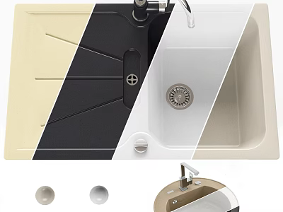 Modern vegetable sink 3d model