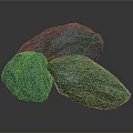 Green Wood And Stone Decorative Elements With Irregular Natural Surface Texture
