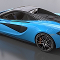 McLaren 570s sports car Super Racing Luxury Car Super sports car Blue sports car Famous Car Low Face Number Low Model Simple Model Game Movie Level 3d model