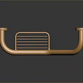 Golden Bathroom Furniture Grab Bar With Shiny Surface And Sturdy Bracket Design