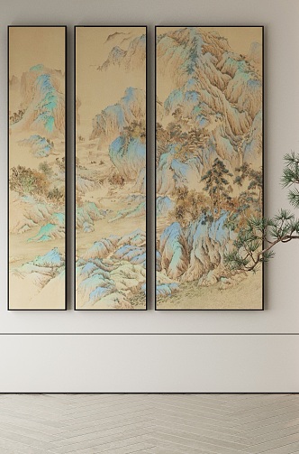 New Chinese Decorative Painting 3d model