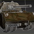 Military Camouflage Tank With Long Gun Barrel Heavy Tracks And Outdoor Setting
