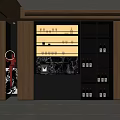 Modern Wine Cabinet Design With Glass Doors Wooden Frame And Wine Bottles