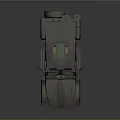 Military Vehicle With Camouflage Paint Off-Road Tires Roof Antennas And Tactical Design